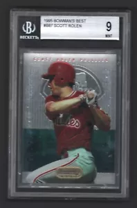 Carta rookie Scott Rolen Phillies HOF 1995 Bowman's Best # 87 Rc BGS 9 x838 - Foto 1 di 2