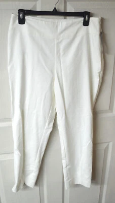 Pantalones Nic + Zoe Mujer Tobillo Pierna Recta Papel Blanco Cremallera Lateral Talla 10 Nuevos con Etiquetas Foto 1 de 4