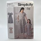 Simplicity 9277 Mother Child XS-XL EASY Dress Pocket Boho Cottagecore Pattern