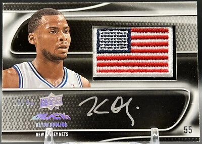 2008-09 UD Black Keyon Dooling 16/50 NM+ NBA American Flag Patch Nets Auto #USDO - Image 1 of 3