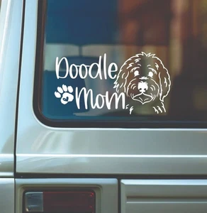 Doodle Mom Vinyl Car Decal, Cute Car Sticker, Golden Doodle Gift Idea, Easy Appl - Picture 1 of 6