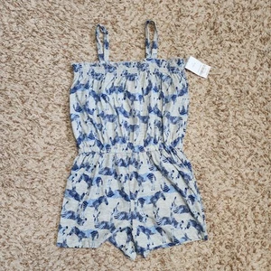Carter's Girl Sz 10 10A Zebra Spaghetti Strap Romper NWT - Picture 1 of 3