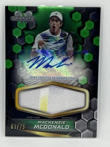 2024 Topps Grafito Tenis Mackenzie Mcdonald Verde Reliquia Autógrafo... #ed 61/75 - Imagen 1 de 2