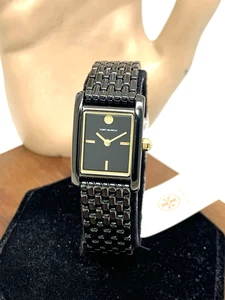 Reloj para mujer Tory Burch TBW1086 Eleanor cuarzo dorado esfera negra acero inoxidable - Imagen 1 de 13