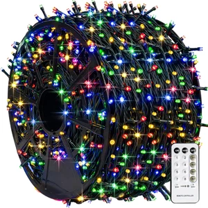 1000 LED Christmas Lights, 328FT Christmas Tree Lights Outdoor Plug in with 8 Mo - Picture 1 of 12