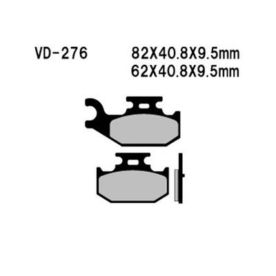 09-14 Pastillas de freno traseras semimetálicas Yamaha YFM70RSE Raptor 700 SE Vesrah Foto 1 de 2