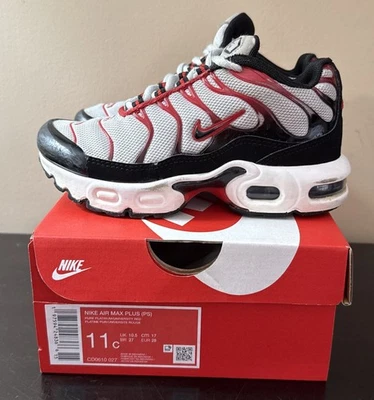 Nike Air Max Plus (PS) CD0610-027 Pure Platinum/University Red-Black 11C Toddler - Image 1 of 4