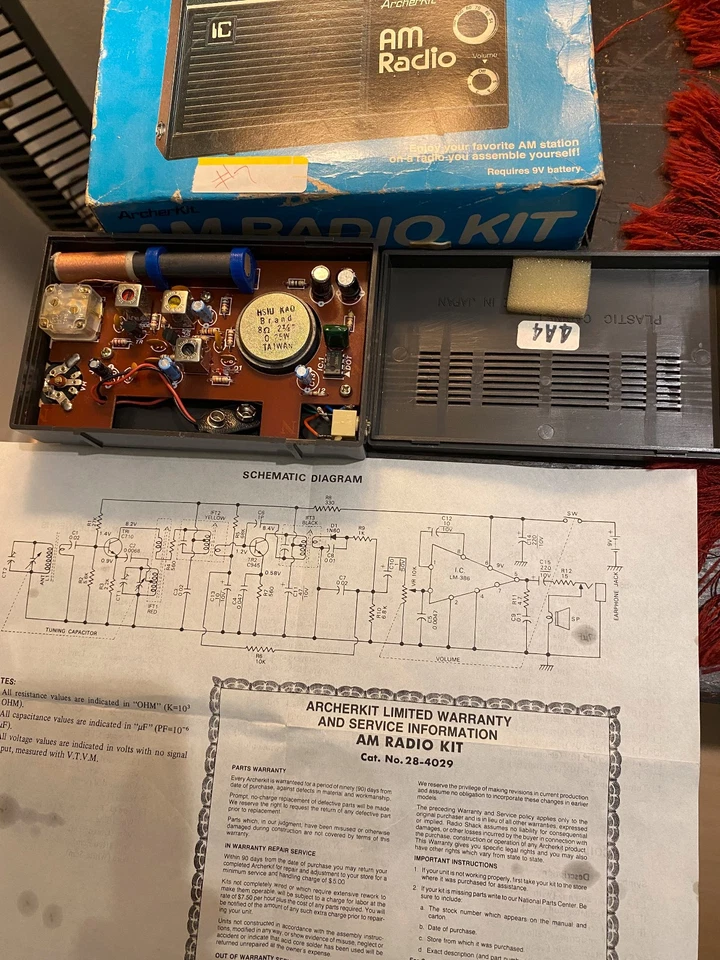Brand new assembled Radio Shack/Archer AM radio kit 28-4029 Free Shipping - Image 1 of 1