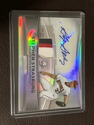2010 Bowman Platinum #PAR-SS Stephen Strasburg Rookie RC Patch Auto /240 RARE - Image 1 of 4