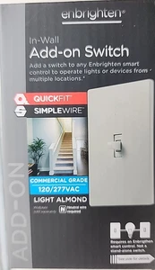 Enbrighten 12732 Add-On Smart Switch Z-Wave/Zigbee Lichtsteuerung Mandel - Bild 1 von 6