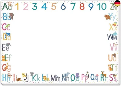 blaash® XXL ABC Schreibtischunterlage Papier DIN A2 für Kinder | 25 Blatt Block  - Bild 1 von 4