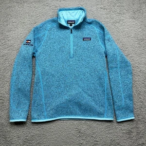 Patagonia Better Sweater Womens M Blue Colorado Snowmass 1/4 Zip Pullover - Picture 1 of 10