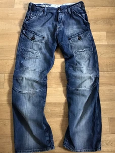 G-Star Raw Storm Elwood Loose Vintage Jeans W32 L32 Blau Denim Y2K Biker Knie - Bild 1 von 24