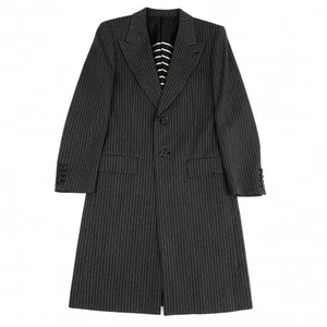 Jean-Paul GAULTIER HOMME Herringbone Stripe Wool Coat Size 48(K-125856) - Picture 1 of 12