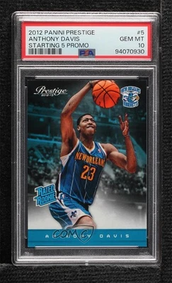 2012-13 Panini Prestige Starting 5 Anthony Davis #5 PSA 10 GEM MT Rookie RC - Image 1 of 2