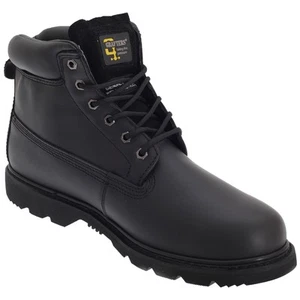 Grafters - Botas de trabajo de cuero y acolchadas con 6 ojales para hombre - Imagen 1 de 1