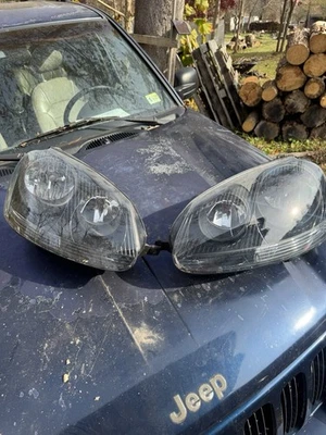 Faros delanteros negros izquierda+derecha Fit 2005-2010 VW Jetta 2006-2009 Golf Rabbit Foto 1 de 4