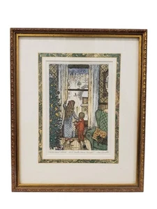 Color Etching , By Jan Hunt ,  112/250 "WILL SANTA COME TONIGHT?" - Picture 1 of 8