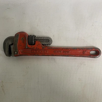 RIDGID Heavy Duty 8” Pipe Wrench Vintage Good Overall Condition Hand Tool - Image 1 of 4