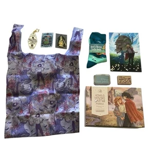 Lote Howl'sMoving Castle Bookish Artículos Puzzle Llavero Prendedores Calcetines Bolsa de Estampillas - Imagen 1 de 17