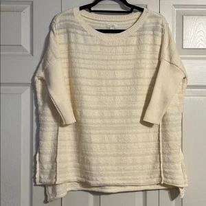 Pilcro Oversized Sweater Tunic XXS Beige Cotton Blend Longline Pullover - Picture 1 of 11