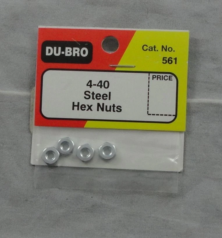 Dubro 4-40 Steel Hex Nuts (4pcs) DUB561 - Image 1 of 1