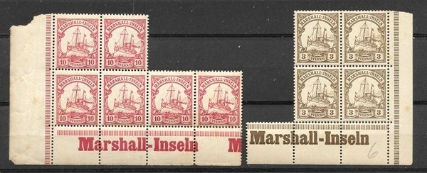 MARSHALL  INSELN GERMAN LOT  1901  MINT NH BLOCKS  VF - Image 1 of 1