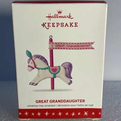 Great Granddaughter Hallmark Keepsake Ornament 2016 nuevo en caja Foto 1 de 4