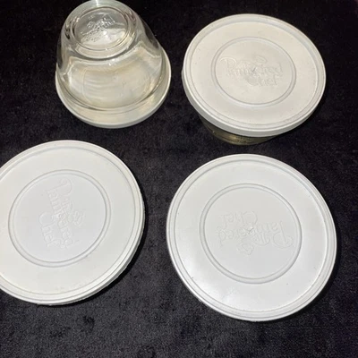 Pampered Chef Glass 175ml 3/4 Cup Covered Small Storage Container Bowls Set Of 4 - Image 1 of 4