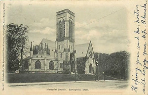 SPRINGFIELD MA MEMORIAL CHURCH PRE-07 P/C - Bild 1 von 2