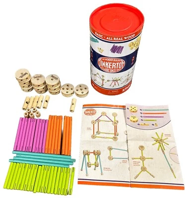 K'nex Tinkertoy el constructor de maravillas, un clásico desde 1913 65 piezas madera completa Foto 1 de 4