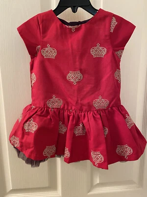 Vestido Corona Genuino Niños de OshKosh Rojo Púrpura Tul Niñas Talla 12 Meses Foto 1 de 4