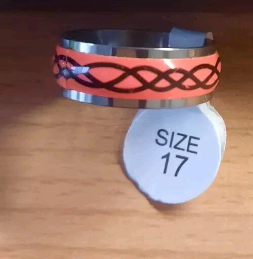 neuer Stainless Steel Ring rosa "Art Unendlichzeichen", Gr. 17 - Bild 1 von 1