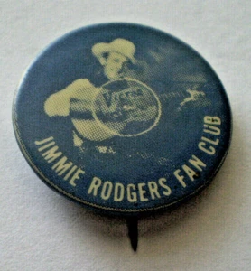 SCARCE Jimmie Rodgers Fan Club Pinback Pin Father of Country Music Victor RARE - Picture 1 of 3