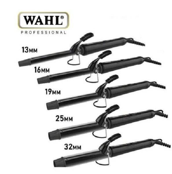 WAHL CURLING TONGS 200°C IRON CERAMIC STYLER CURLER 13MM 16MM 19MM 25MM 32MM - Image 1 of 1