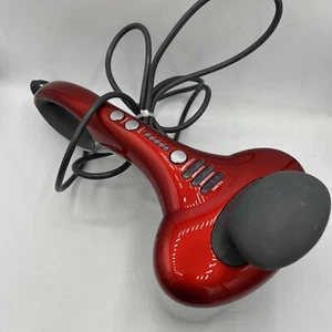 Masajeador de percusión de doble nodo Brookstone B-HHP-640J 3 programas 5 velocidades rojo - Imagen 1 de 7