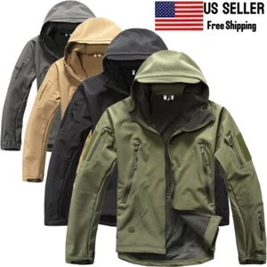 Men's Waterproof Winter Jacket Warm Winter Coat Outdoor Ski Snow Hooded Jacket - Picture 1 of 27