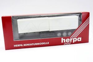 Herpa 075688 Semi-Trailer With 2 White Container Scale 1:87 / H0 New