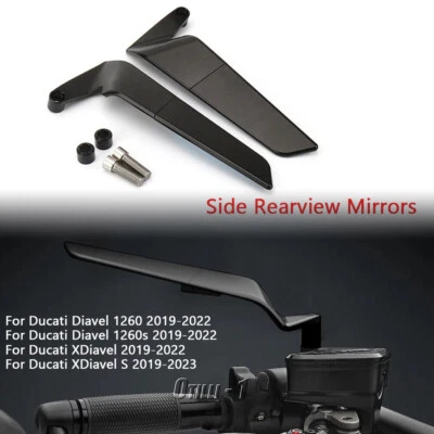 CNC Wind Wing Side Rearview Mirrors For Ducati XDIAVEL S DIAVEL 1260 S 2019-2023 Foto 1 de 4