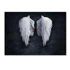 White Angel Wings Wall Art Canvas Poster Abstract Print Modern Room Decoration