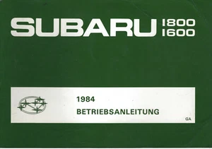 SUBARU 1600 & 1800 Manuale Uso e Manutenzione 1984 Manuale Manuale BA - Foto 1 di 8
