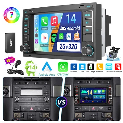 Carplay Android14 Autoradio Für VW T5 Multivan Transporter Touareg 7L 2+32G DAB - Bild 1 von 4
