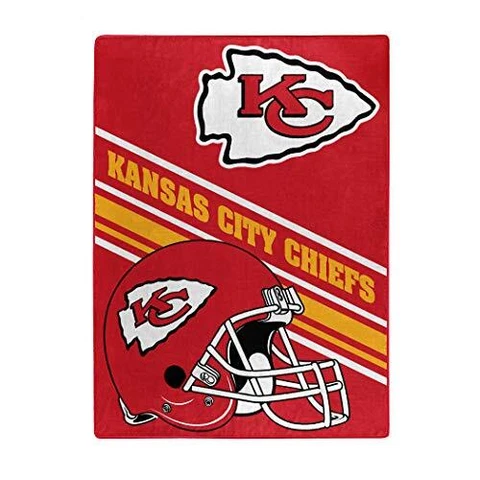 NFL Kansas City Chiefs 60" x 80" Royal Plush Raschel Blanket  One Size Cover