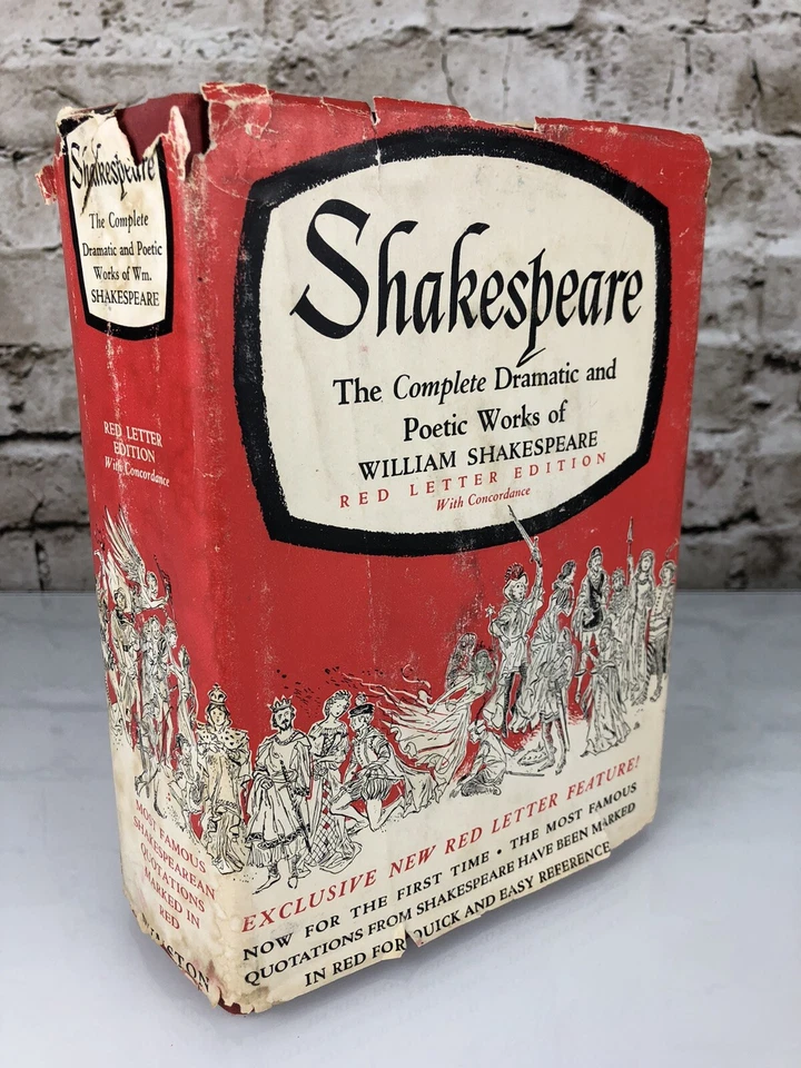 The Complete Works of William Shakespeare Red Letter Edition HB DJ Romeo 1952 - Image 1 of 4