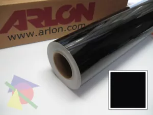 12" X 10ft - Black Gloss Arlon 5000 Craft & Hobby Vinyl - (Liquidation Sale) - Picture 1 of 35