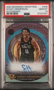 SCOOT HENDERSON 2022 BOWMAN U INCEPTION AUTO PSA 10 - Picture 1 of 1