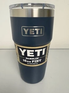 Clásico Azul Marino YETI® 16 Onzas RAMBLER® - Auténtico - Tapa Mag - Imagen 1 de 3