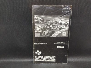 F1 Pole Position, Notice - Super Nintendo SNES EU PAL - SNSP-6P-FAH - Picture 1 of 7