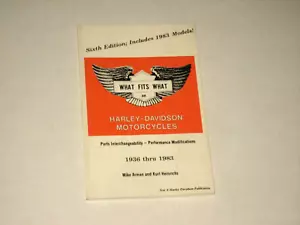 HARLEY DAVIDSON..WHAT FITS WHAT 1936-1983 MANUAL/ISBN# 0-933078-11 nice SEE PICS - Bild 1 von 3