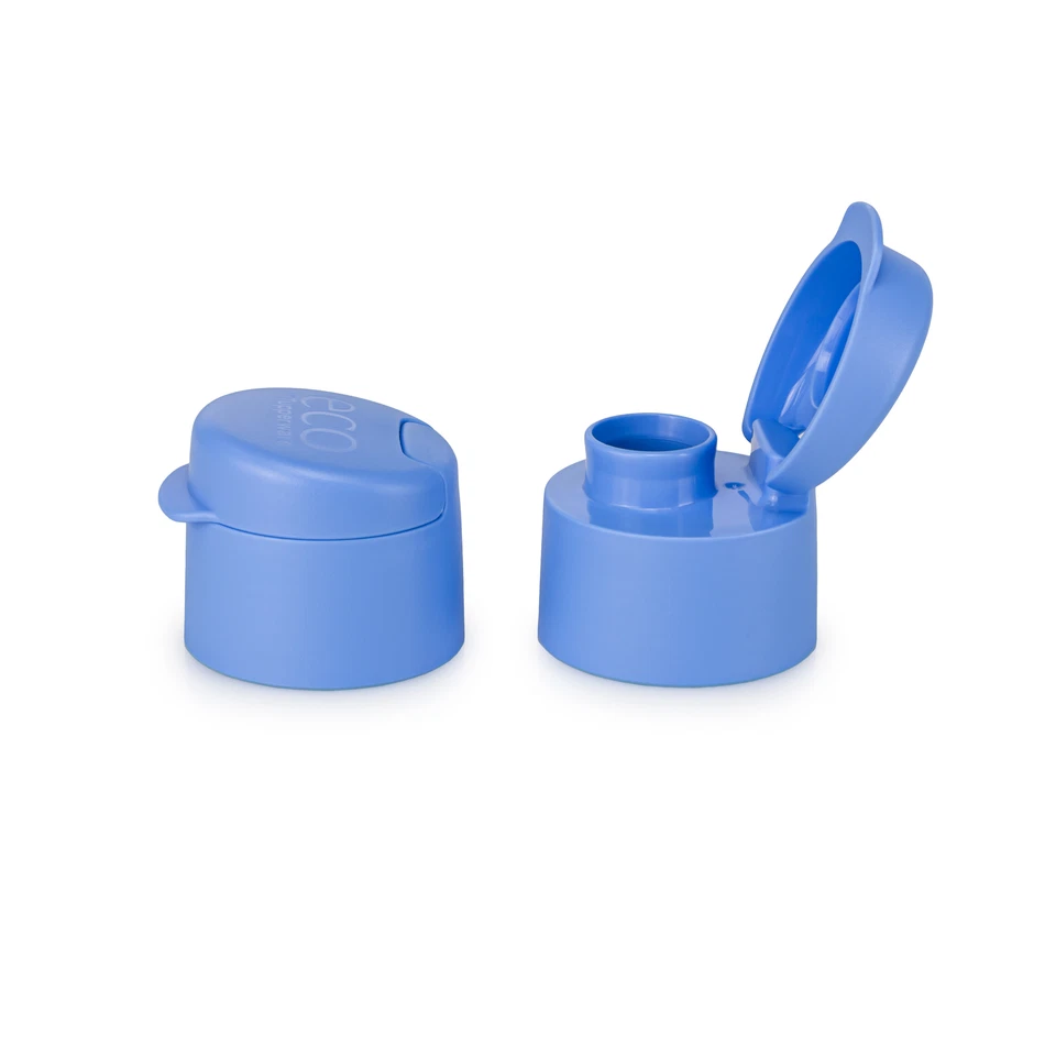 Tupperware EcoEasy Deckel Blau 2x Trinkverschluss für Flaschengröße 750ml - Bild 1 von 1
